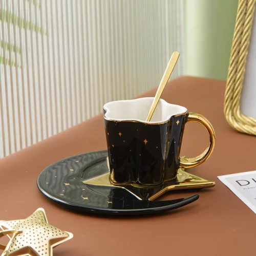 Creative-Irregular-Ceramic-Moon-Star-Coffee-Cup-and-Saucer-with-Spoon-Small-Cute-Handmade-Gold-Rim.jpg_640x640